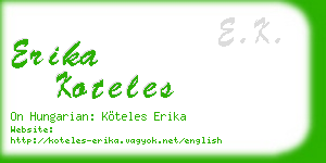 erika koteles business card